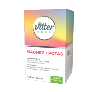 Suplement Diety - Magnez + Potas w proszku - zawiera cytrynian magnezu