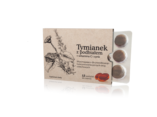 suplement diety Tymianek z podbiałem + witamina C i cynk